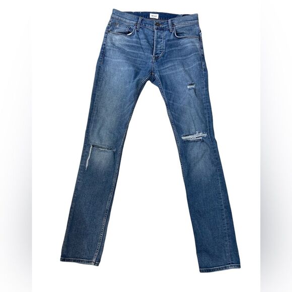 Hudson Sartor Men's Relaxed Distressed Skinny Jeans Size 30 - Picture 3 of 14